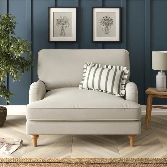 Beatrice II Luna Fabric Single Snuggle Sofa Bed 2