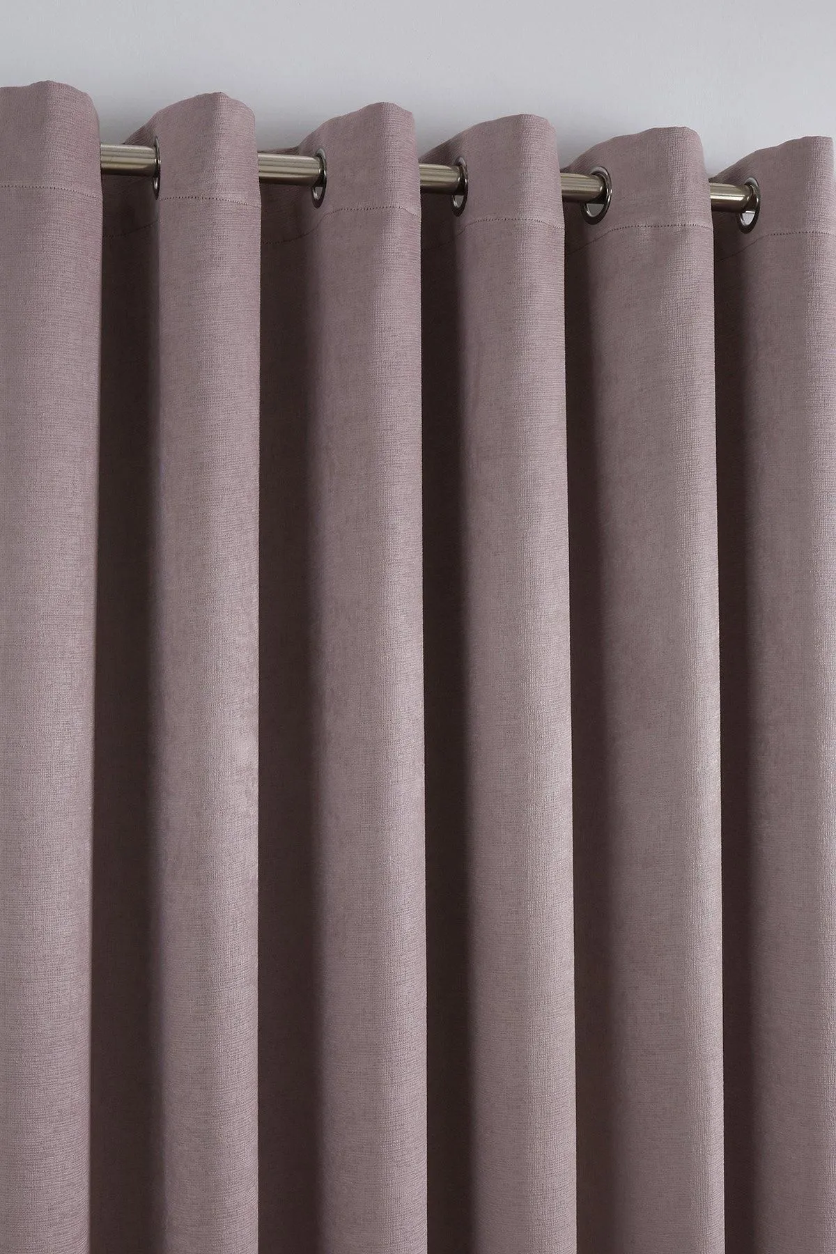 Fusion 'Strata' Triple-Woven Dimout Eyelet Curtains in Rose 2