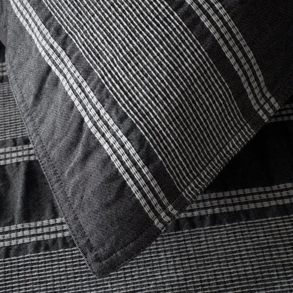 Combe Stripe 100% Organic Cotton Duvet Cover & Pillowcase Set 4