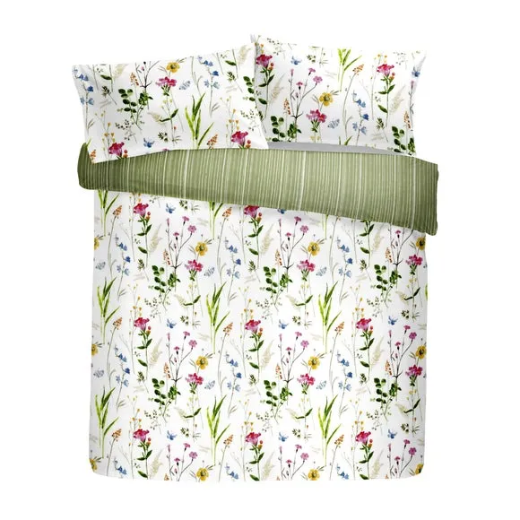 Spring Glade Easy Care Multicoloured Duvet Cover and Pillowcase Set 4