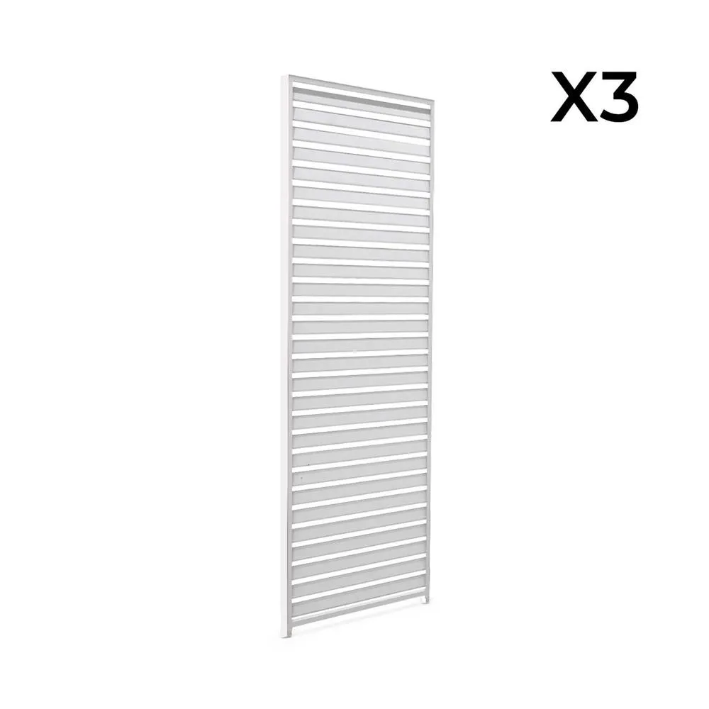 sweeek Set of 3 louvers 130cm for bioclimatic pergola Triomphe 3x4m in White 3