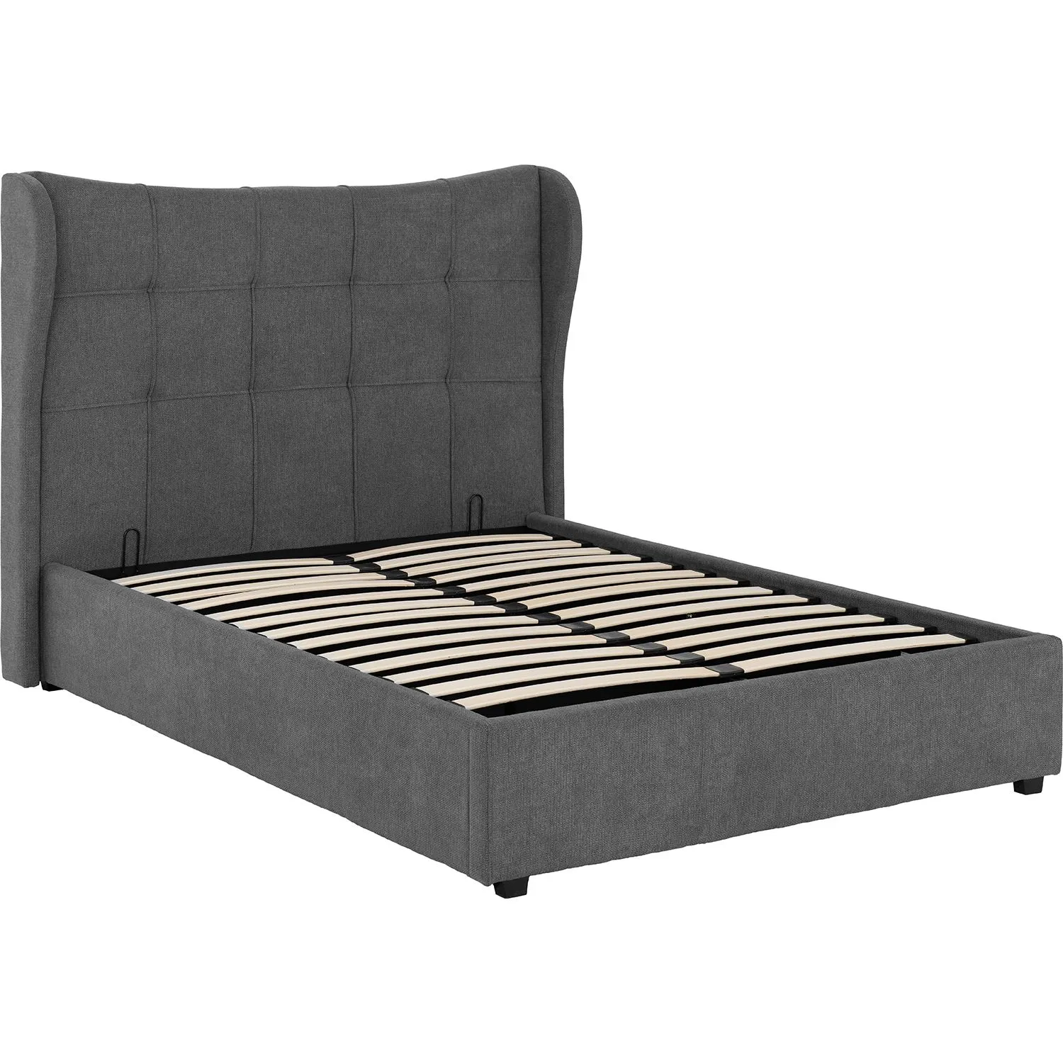 Seconique Verona 4'6" (Double) Ottoman Bed in Grey 4