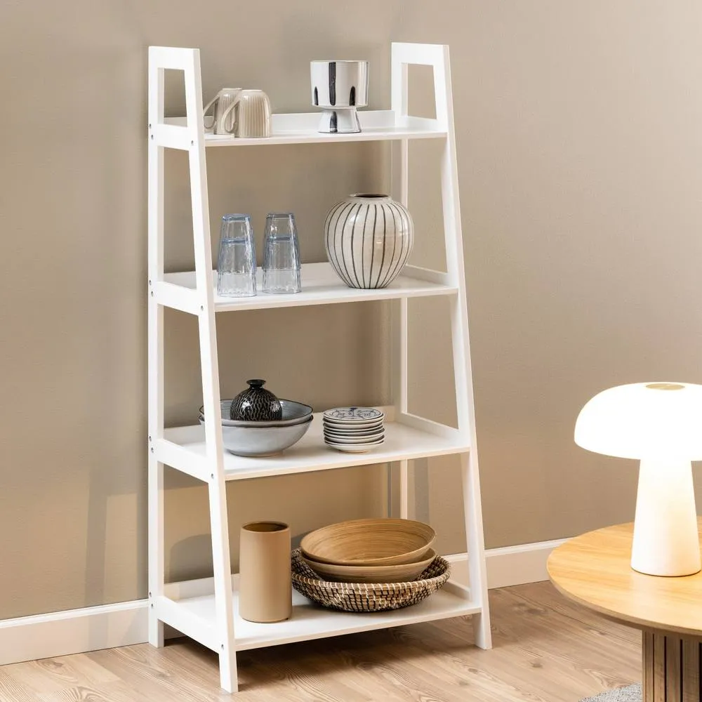 Furniture To Go Wally Bookcase with 4 Shelves in White 4