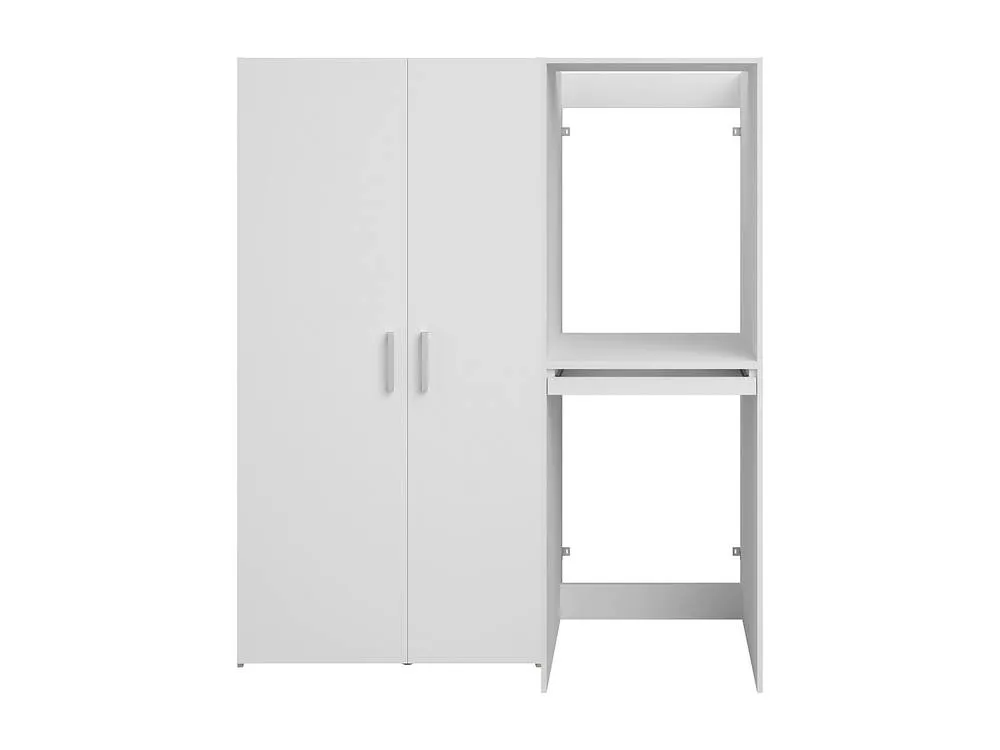 Vente-unique Washing Machine & Tumble Dryer Cabinet With Double Door Storage in Light Oak 5