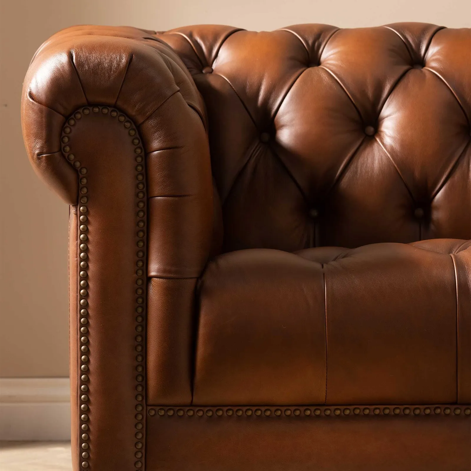 Ullswater Leather Club Armchair, Brown | Barker & Stonehouse 2