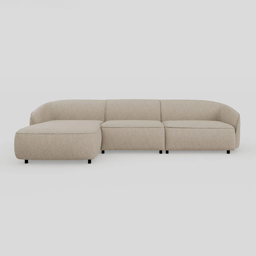 Heal's Aurelie Large Chaise Sofa LHF Broadweave Putty 1