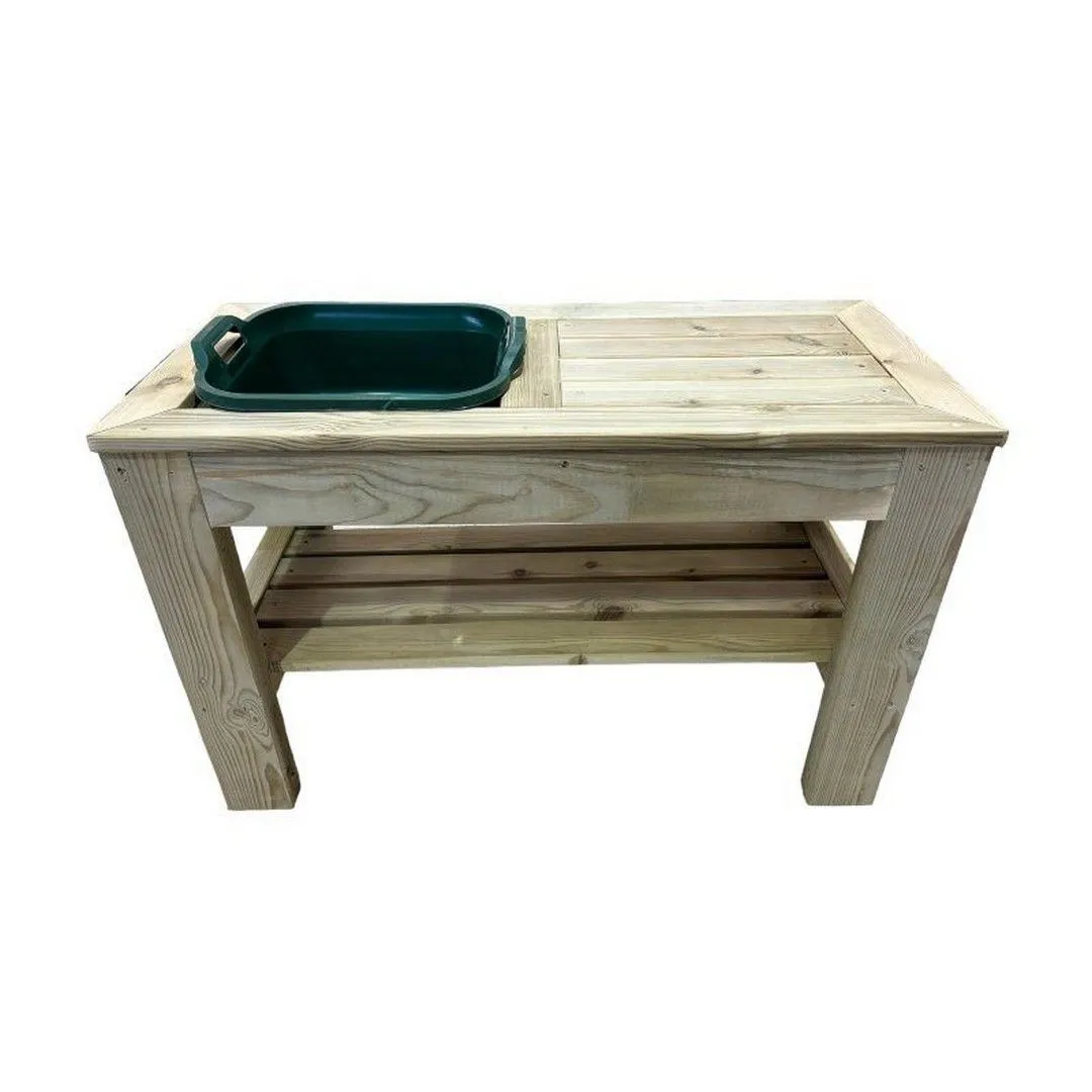 Buttercup Farm Outdoor Play Kitchen Sink & Worktop for Imagination Play in Brown 3