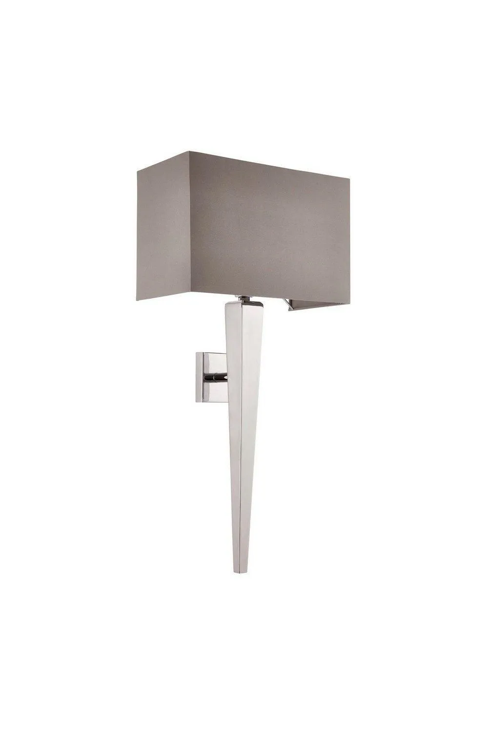 Netlighting Moreto 1 Light Indoor Wall Light Chrome with Grey Silk Effect Shade B22 6