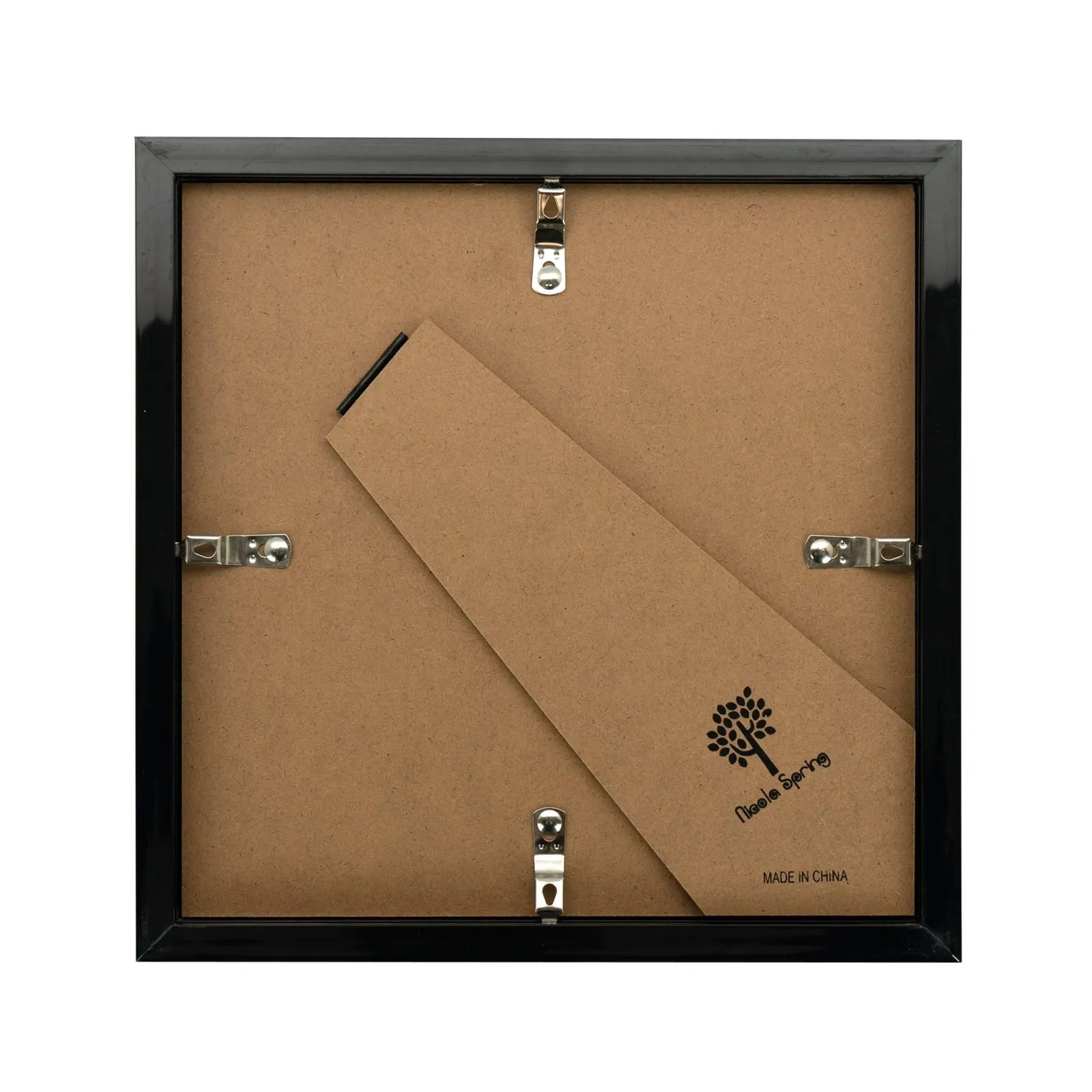 Nicola Spring 3D Box Photo Frame - 8 x 8" with 4 x 4" Mount - Ivory Mount in Black 5