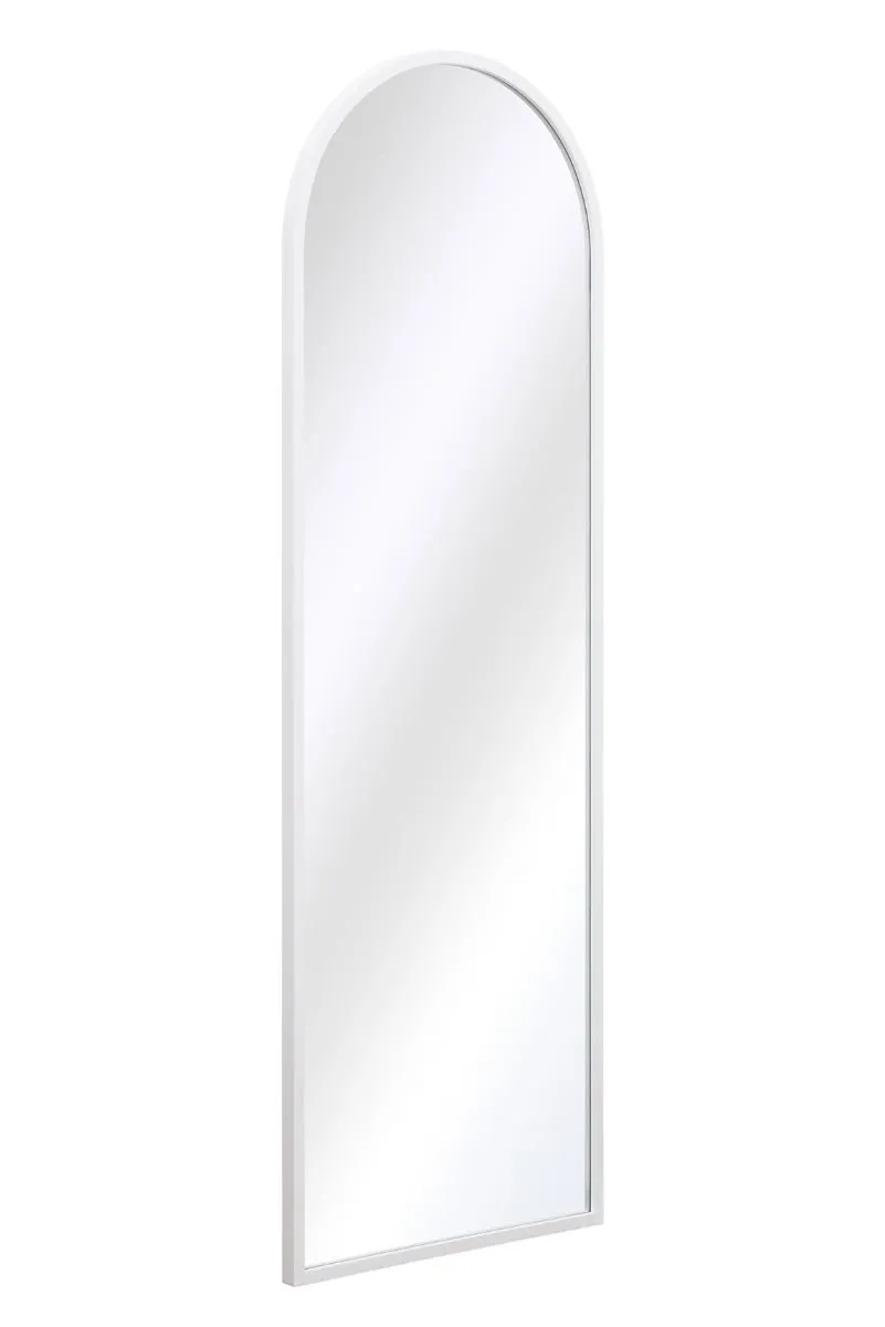 MirrorOutlet White Framed Arched Leaner/Wall Mirror 71" X 24" (180CM X 60CM) 6