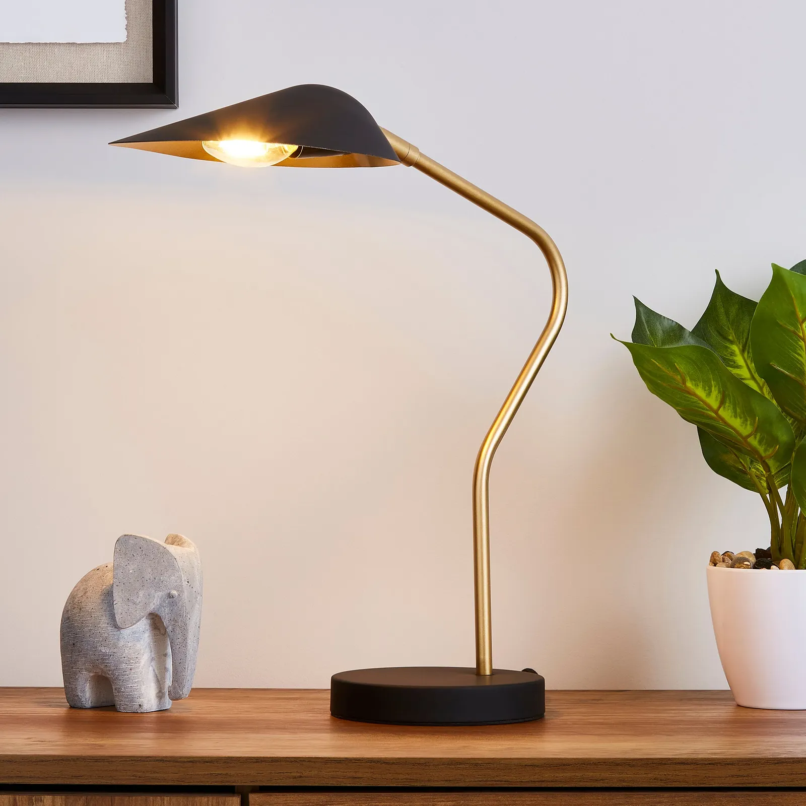 Savona Task Table Lamp Black Black