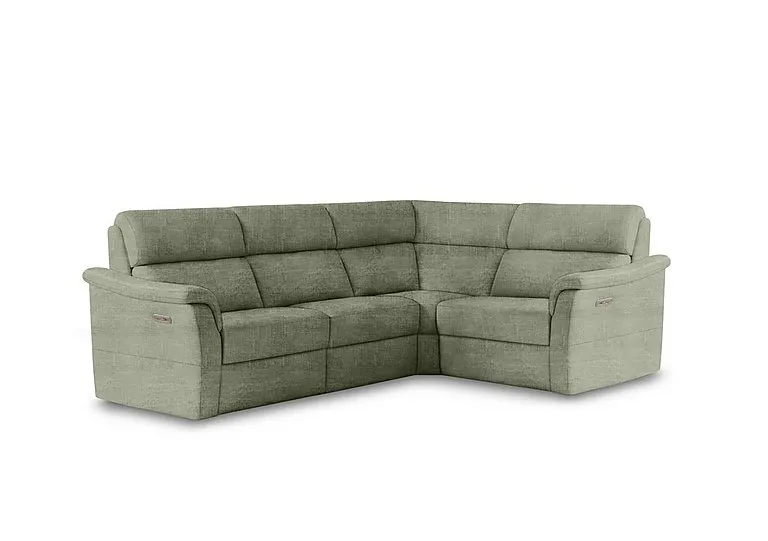 Bella Small Fabric Power Recliner Corner Sofa with Power Headrests and Power Lumbar