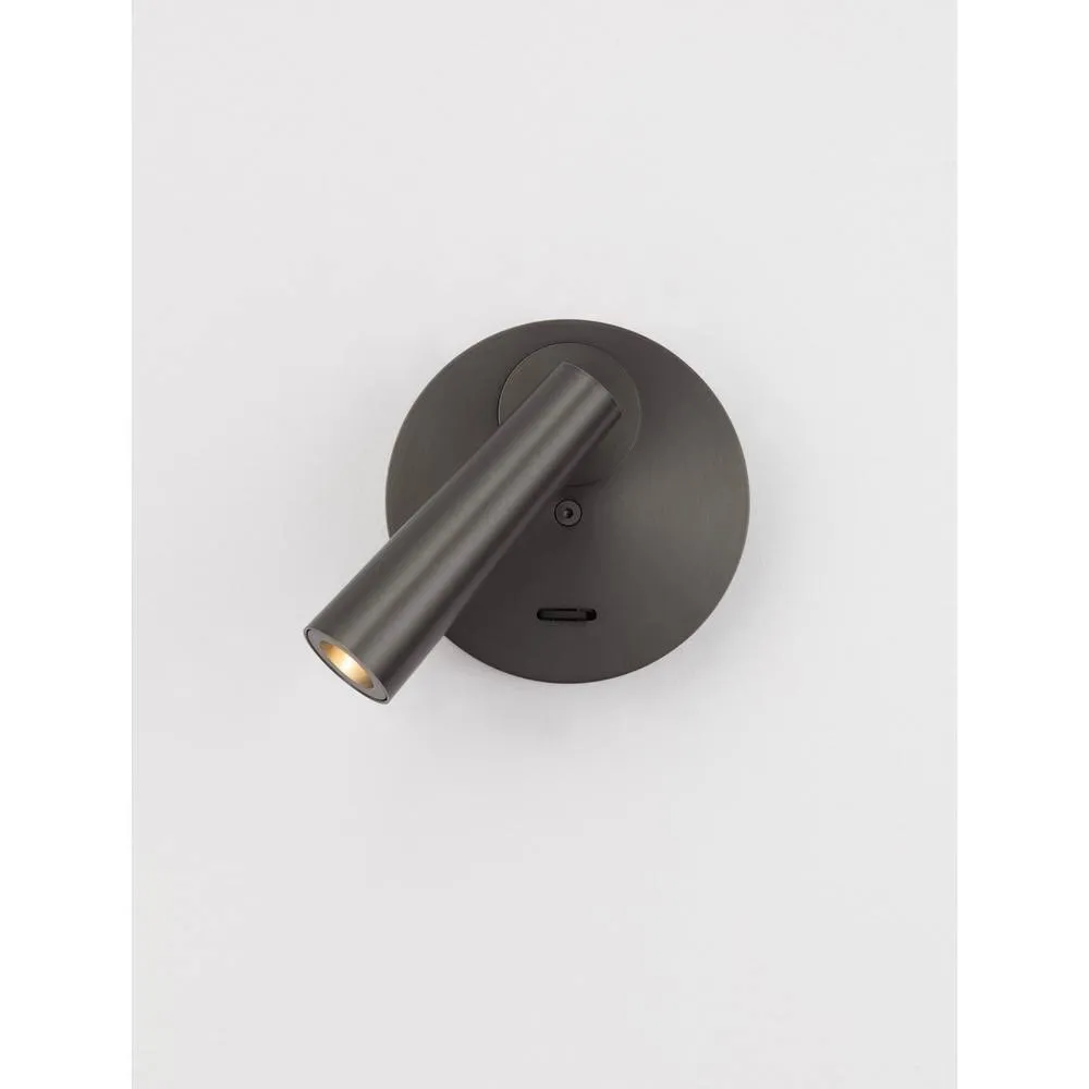 Netlighting Tico Reading Wall Light Black Nickel LED 3W 189lm 3000K Switch On Off 5