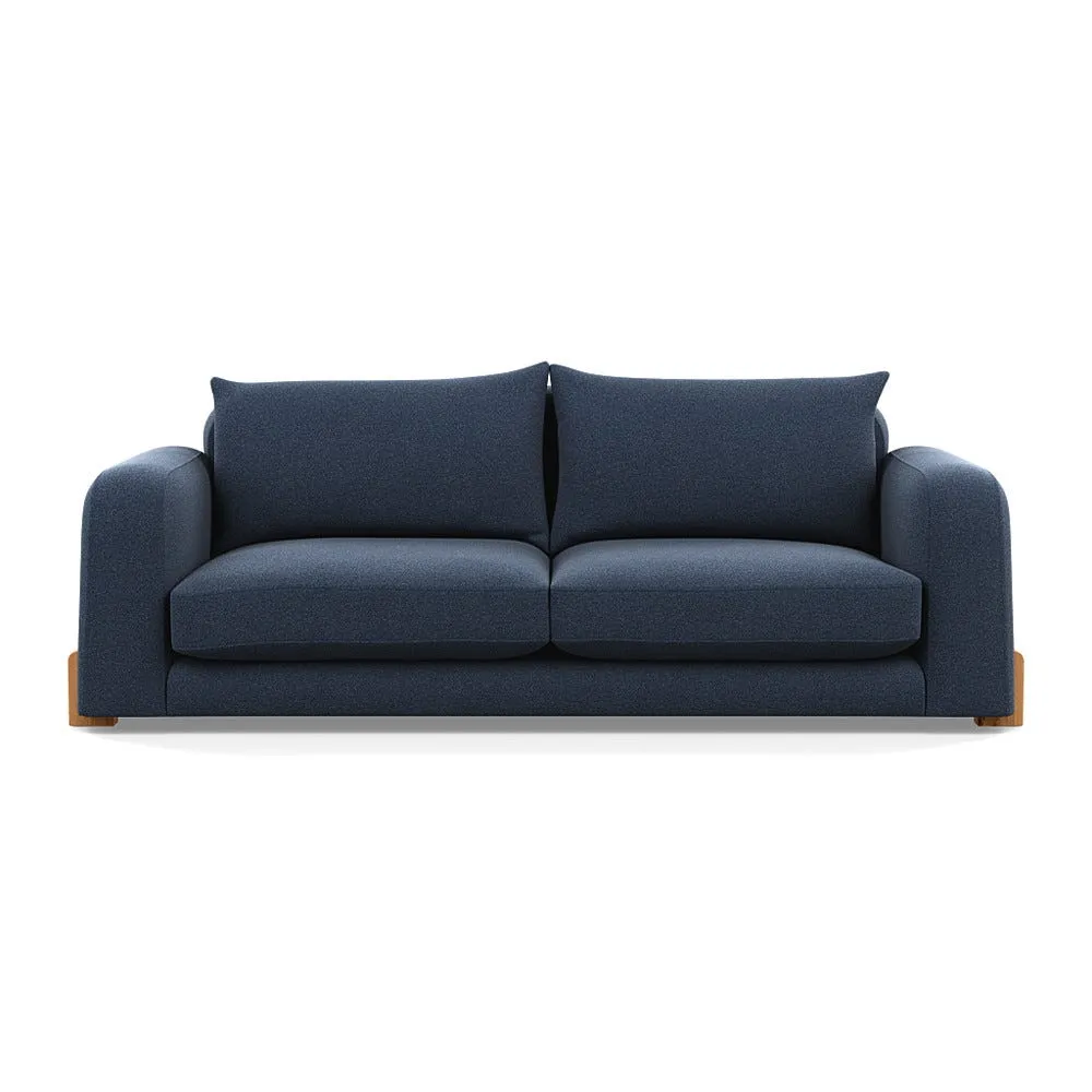 Heal's Nuvola 4 Seater Sofa Boucle Indigo Natural Oak Feet 1