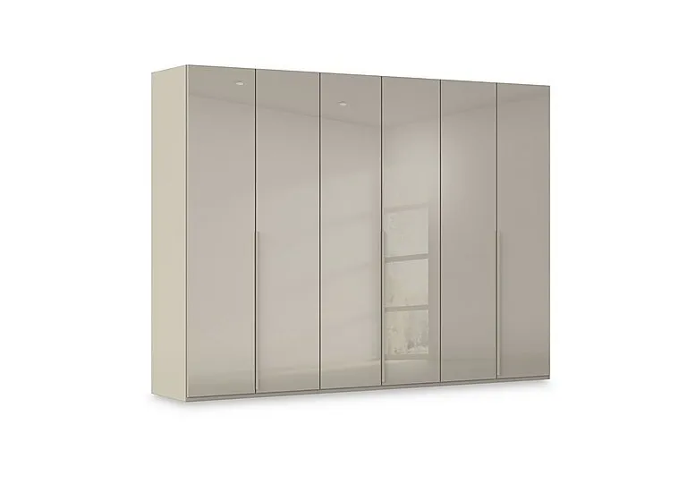 Haven 301cm 6 Door Hinged Wardrobe with Glass Doors