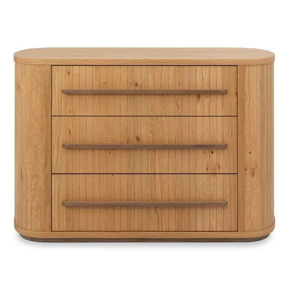 Bentley Designs Vega Knotty Oak 3 Drawer Chest 4