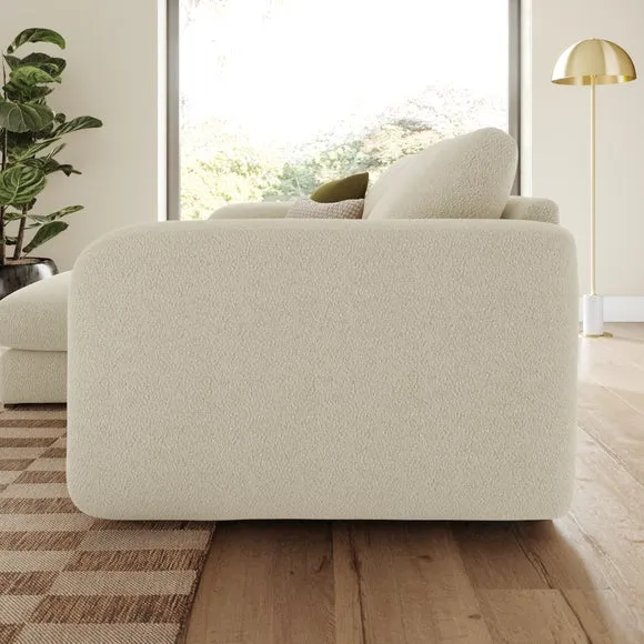 Luca Tonal Boucle Reversible Corner Chaise Sofa 2