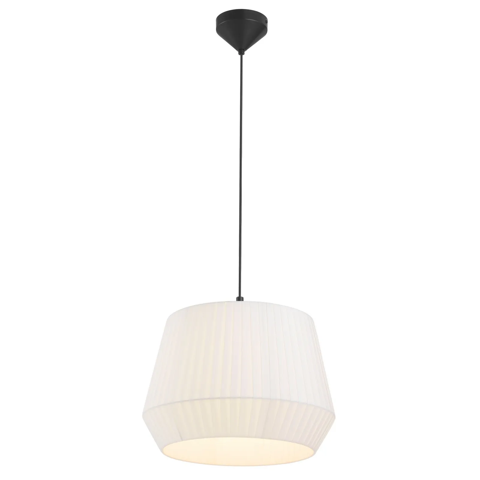 Nordlux Dicte Pendant Light White Textile Dining Room E27 Mains 40cm