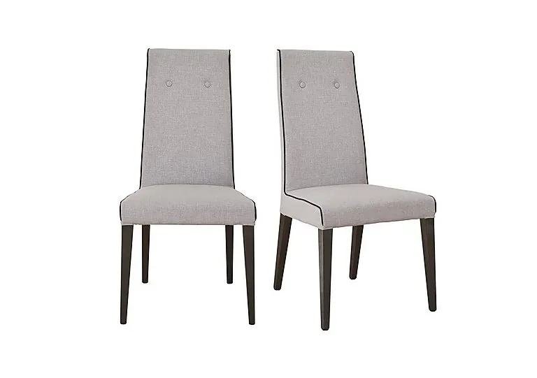 St Moritz Pair of Fabric Upholstered Dining Chairs