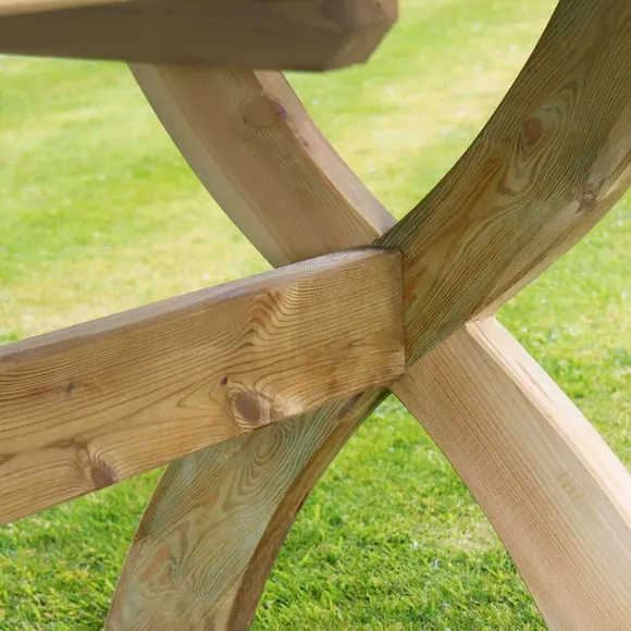Harriet Wooden Rectangle Garden Dining Table 4