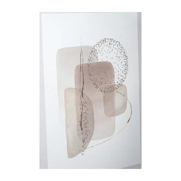 Set of 2 Natural Abstract Framed Canvases 3