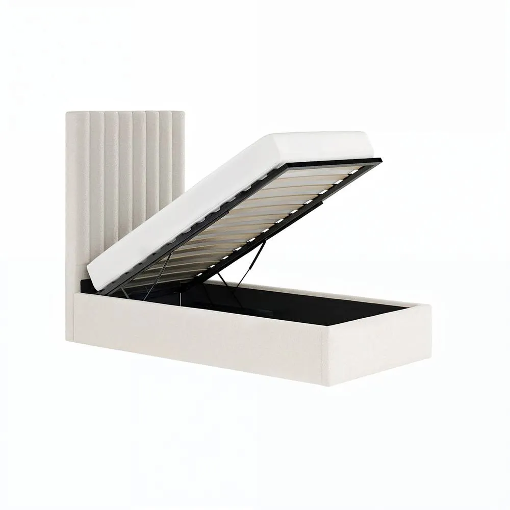 Flair Everley Single Ottoman Bed in Cream 6