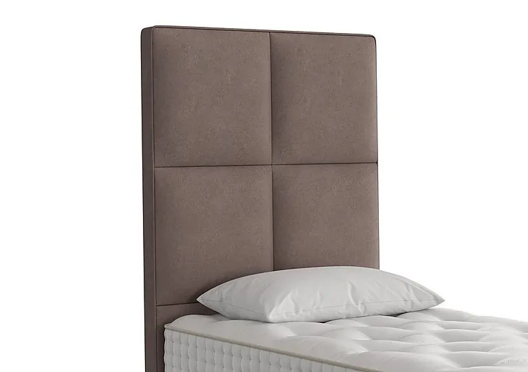 Atlas Floor Standing Headboard - Single - Faux Suede Mocha