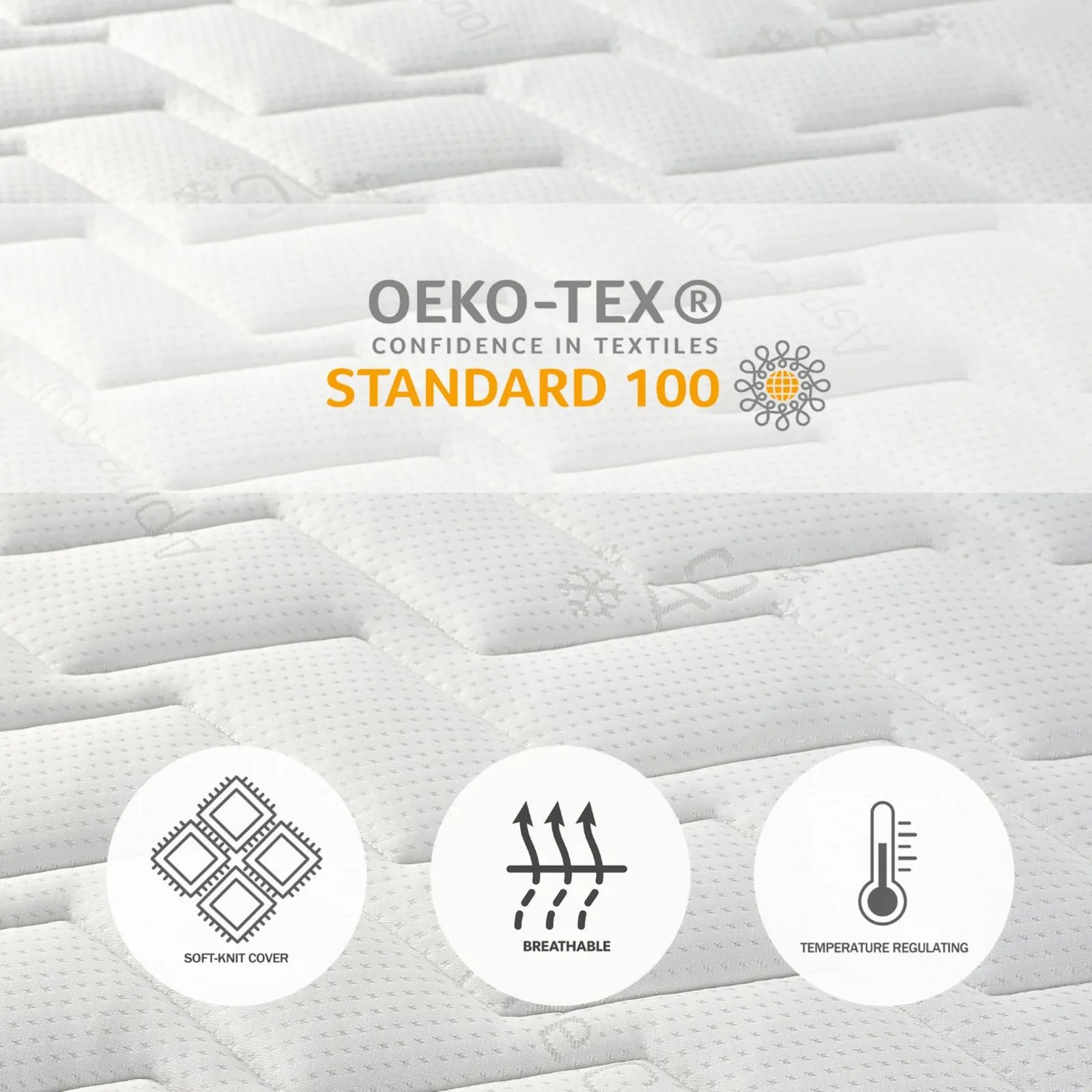 Catherine Lansfield Vitality Support Memory Foam Hybrid Mattress in White 4