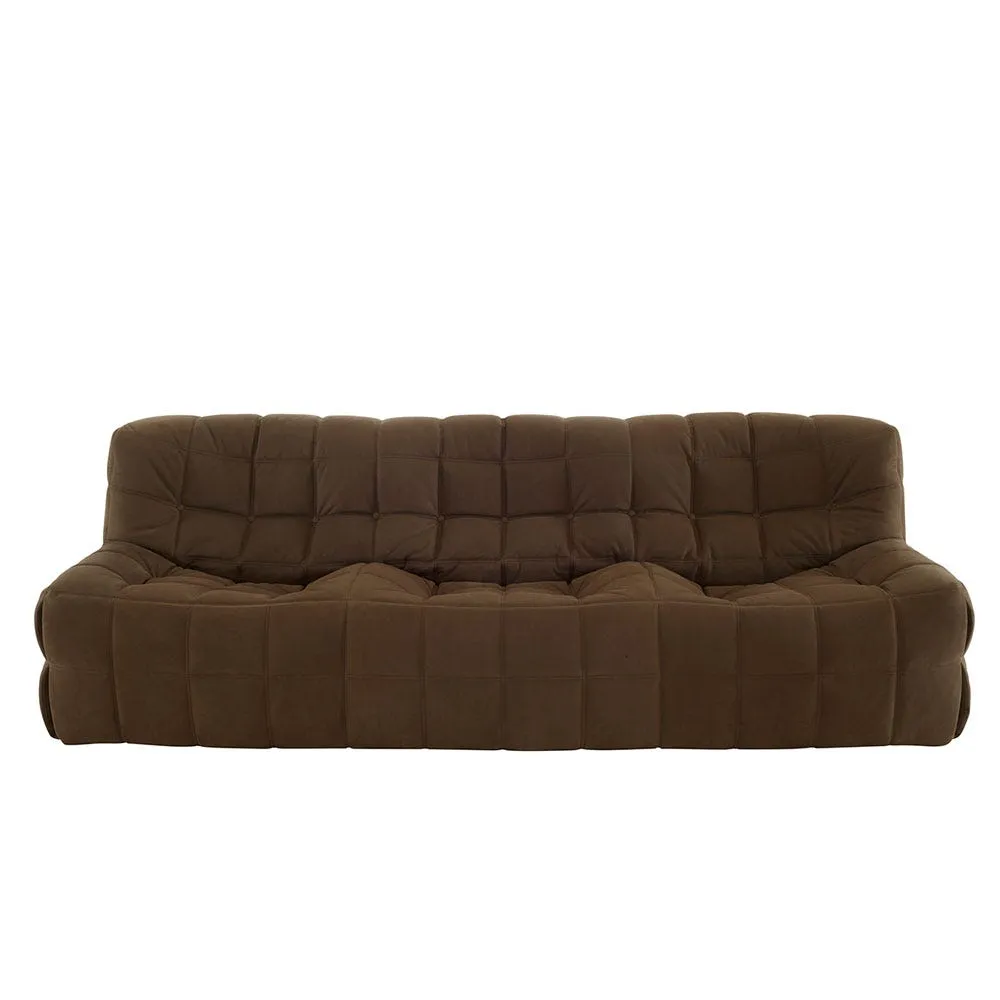 Ligne Roset Kashima Large Settee in Soft Touch Leather Chataigne 2