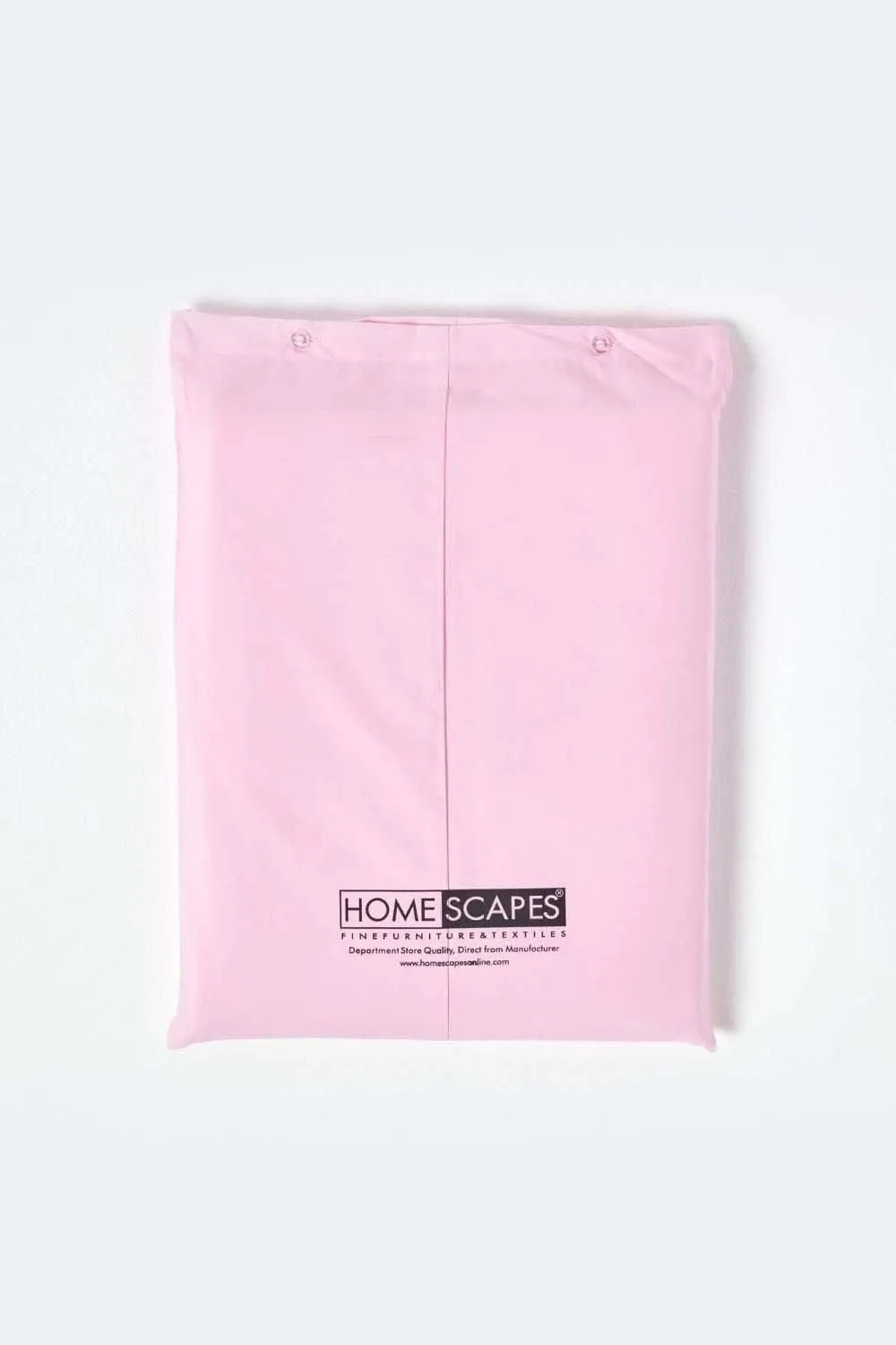 Homescapes Egyptian Cotton Duvet Cover with Pillowcase, 200 TC in Pink 6