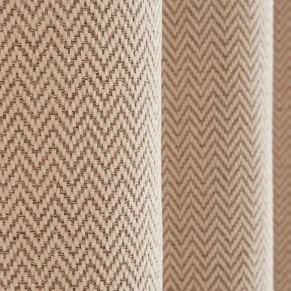 Herringbone Chenille Eyelet Curtains 3
