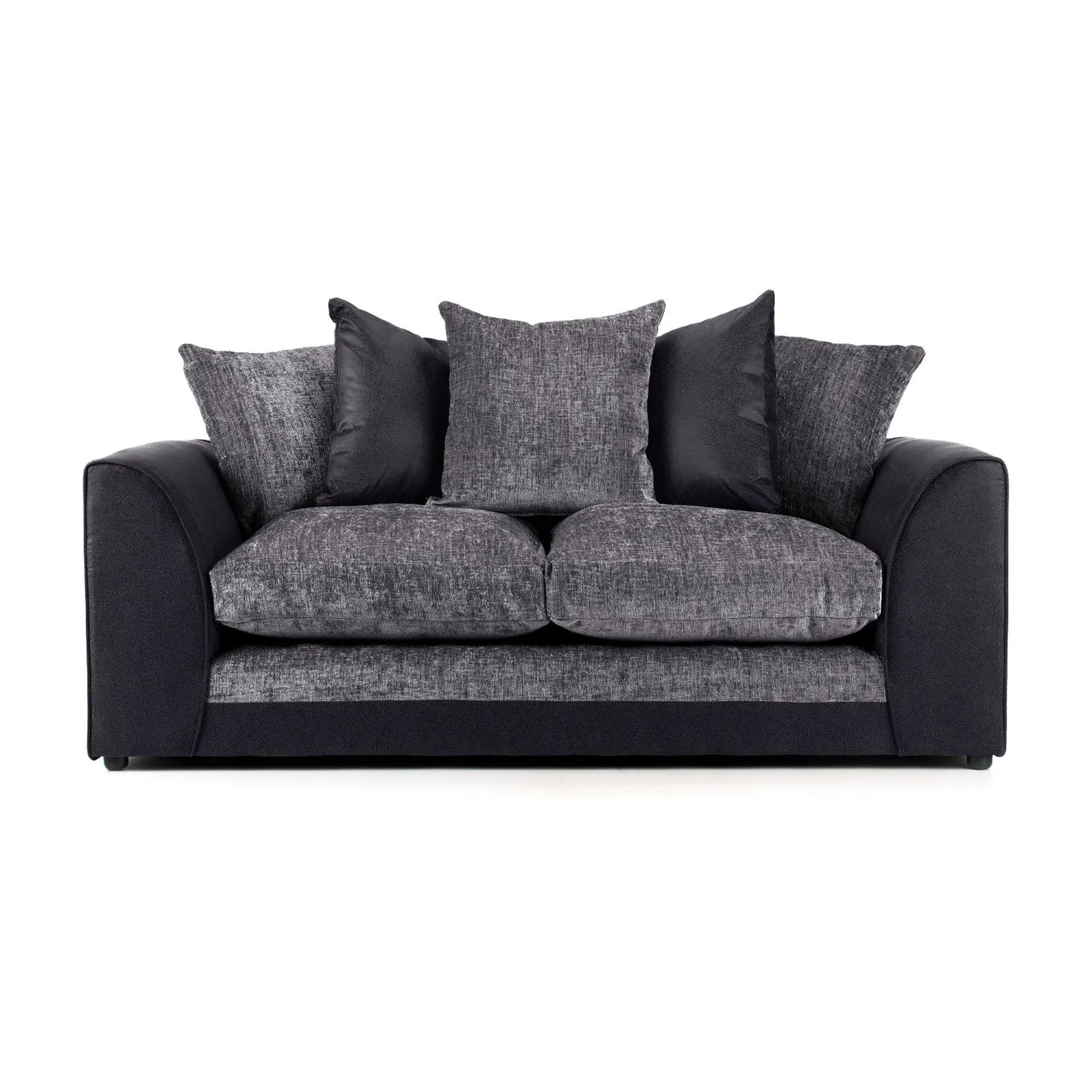 Denver 3 Seater Sofa Grey/Black