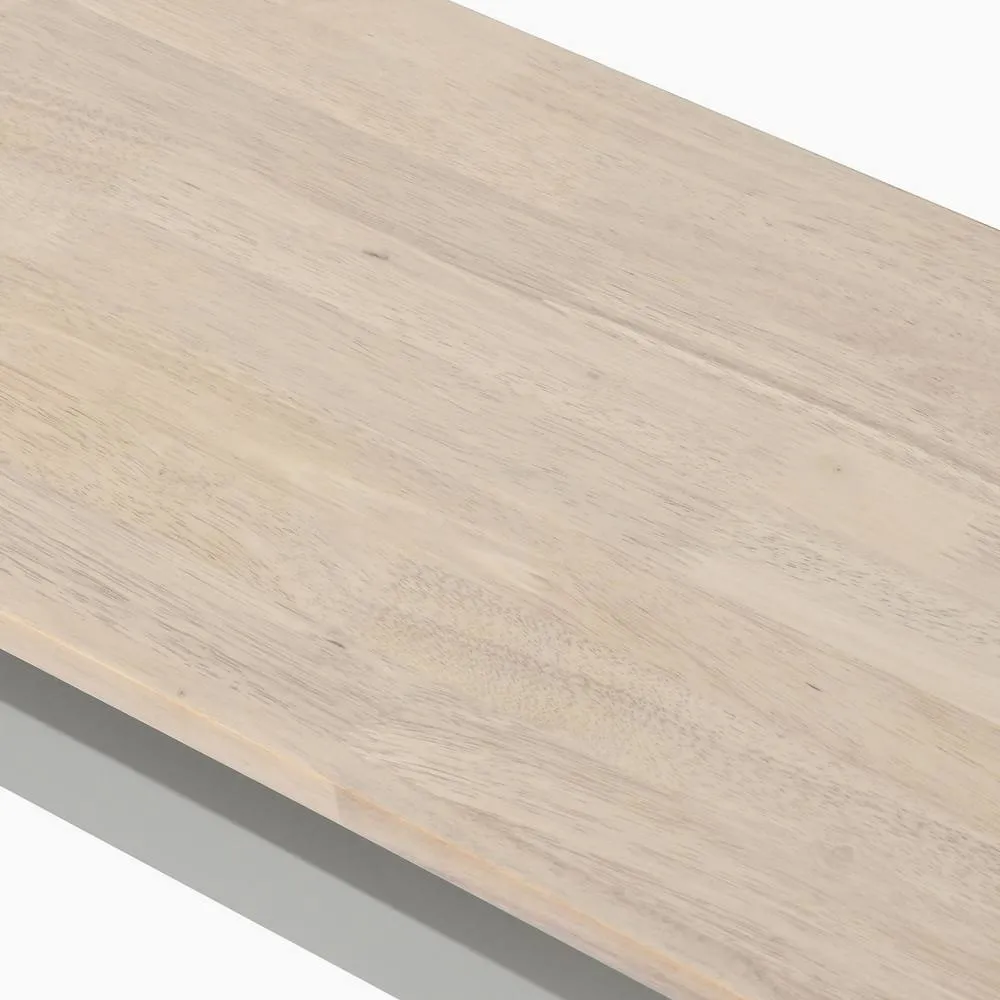 FurnitureboxUK Blakeney Oak & Cream Solid Wood Dining Bench in Grey 6