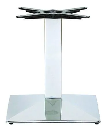 netfurniture Nuton Square Base Coffee Table Base in Silver
