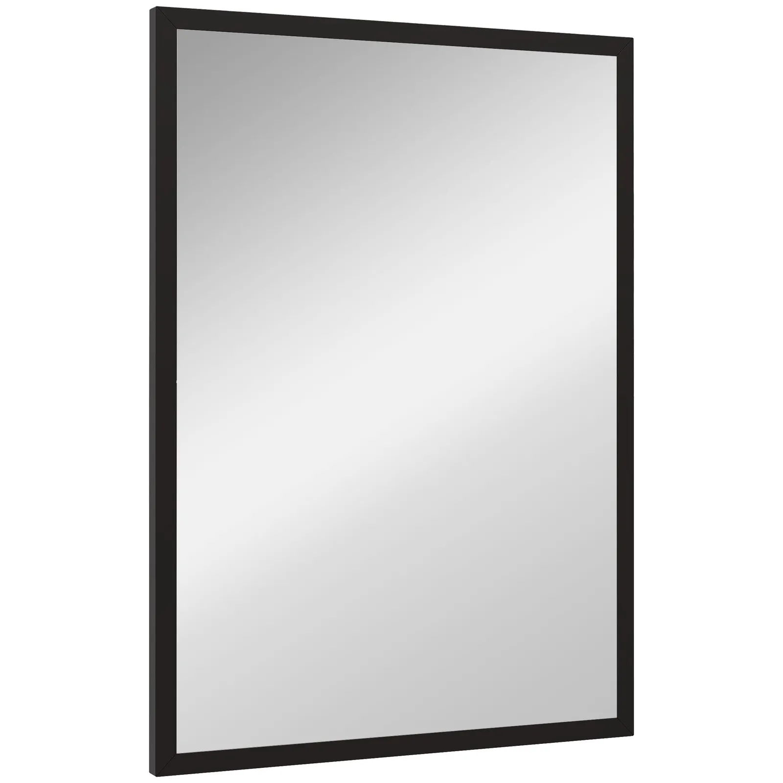 HOMCOM Decorative Rectangular Wall Mirror, Wall-Mounted Bathroom Mirror for Living Room, Bedroom, Hallway, Black 2