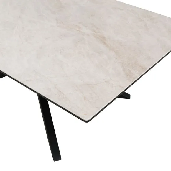 Indus Valley Athena Ceramic Dining Table With 6 Aura Chairs 5