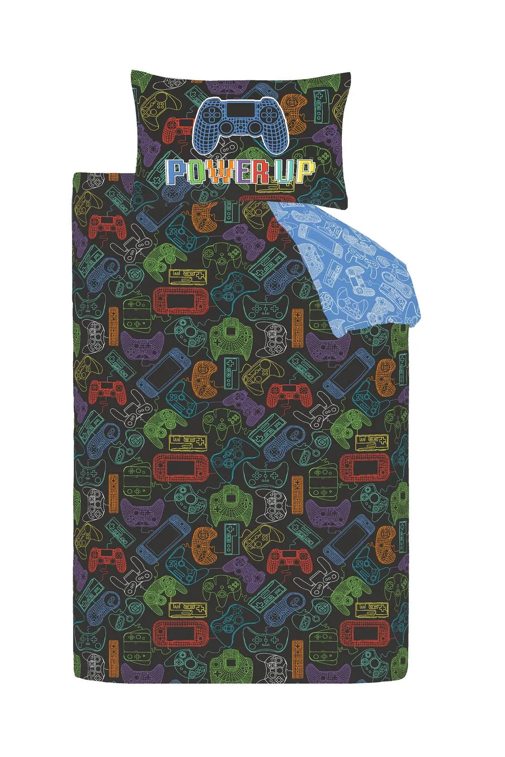 Catherine Lansfield 'Power Up Gamer' So Soft Duvet Cover Set in Black 5