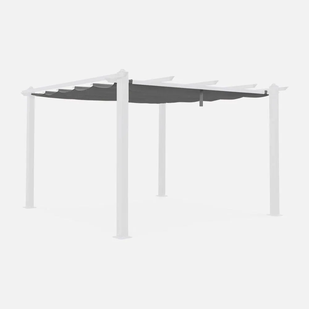 sweeek Replacement 3x4m pergola canopy roof in Grey 1