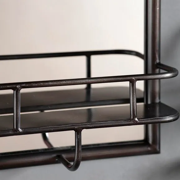 Millbury Rectangle Wall Mirror with Shelf 2