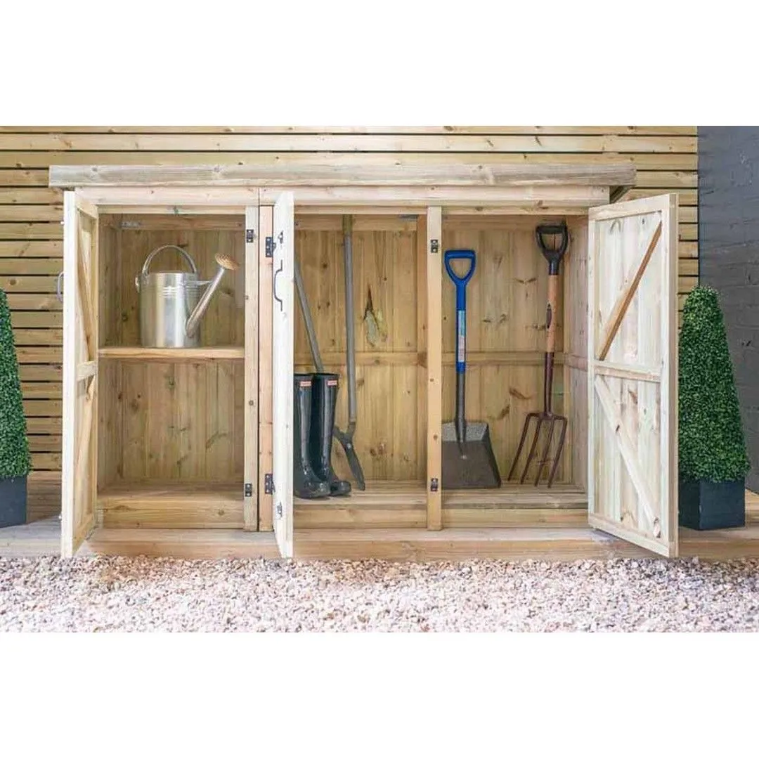 Buttercup Farm Gisburn Garden Store Large - Timber - L96 x W227 x H123 cm in Brown 2