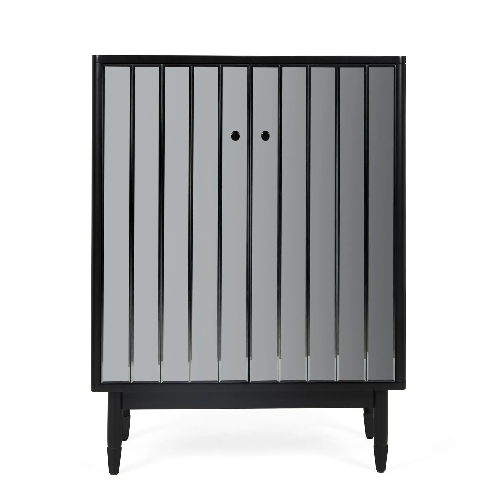 Loren Mirrored Small Sideboard Black