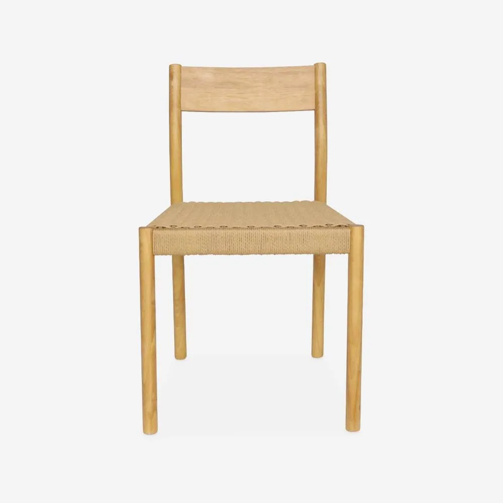 sweeek Pair Of Textured Boucle Chairs in Light Brown 3
