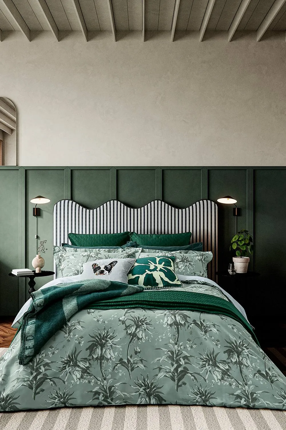 Ted Baker 'Belmar Floral' Cotton Sateen Duvet Cover Set in Light Green