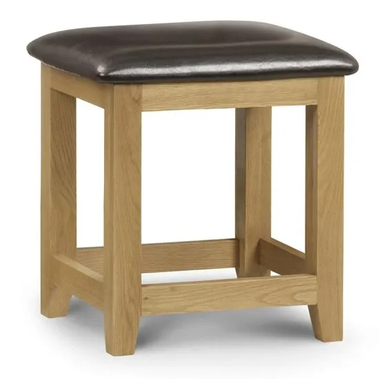 Marlborough Dressing Table Stool With Waxed Oak Legs