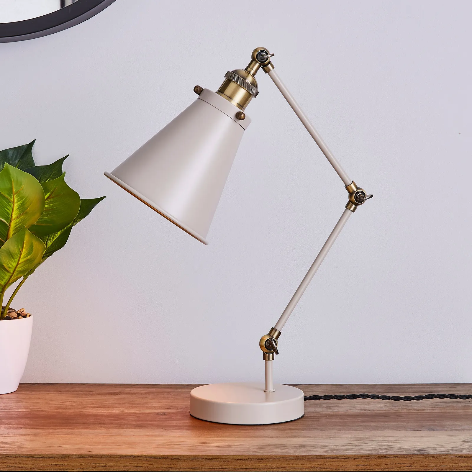 Logan Task Table Lamp Beige