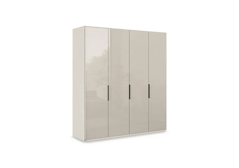 Amara 200cm 4 Door Hinged Wardrobe with Glass Doors