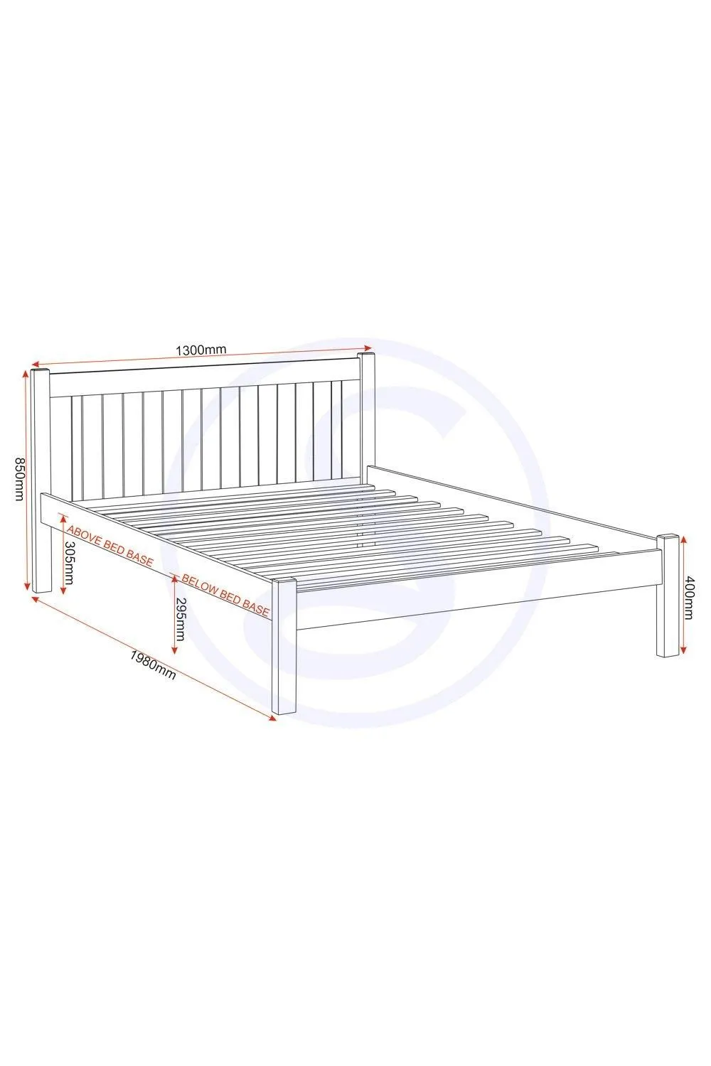 Seconique Maya 4' Small Double Bed in Natural 6
