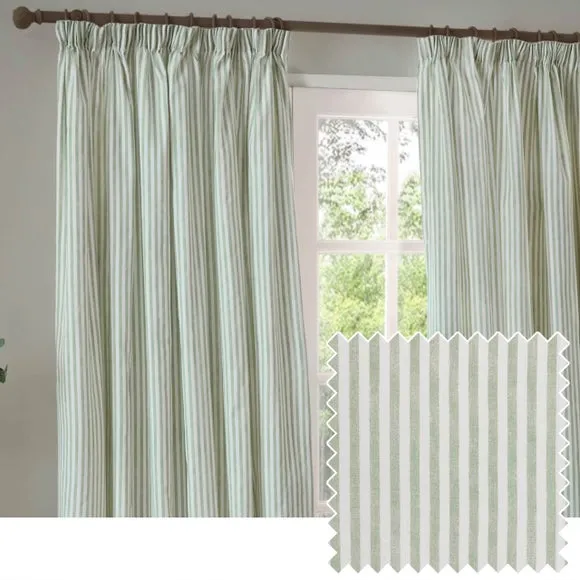Yard Hebden Striped Pencil Pleat Curtains (Blackout Available) 5