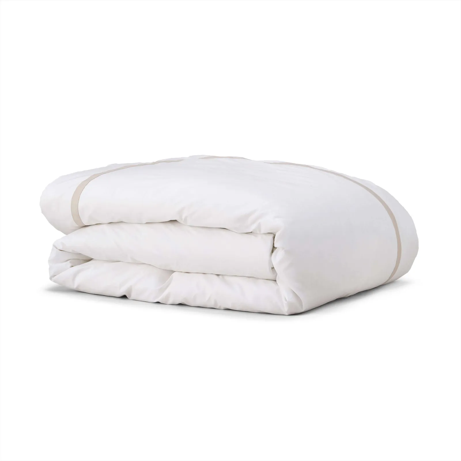 Langham Boarder Duvet Cover, Double - Natural