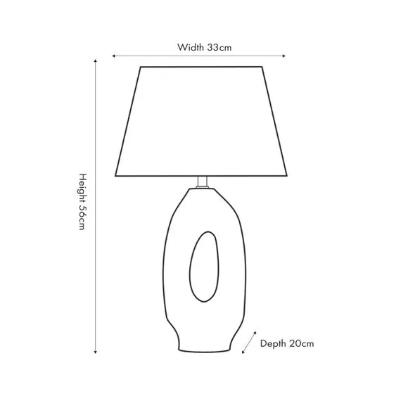 Laila Natural Organic Tall Ceramic Table Lamp 5